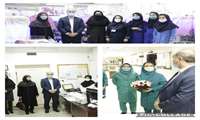  به مناسبت روز جهانی ماما دکتر کامران عزتی با اهدا گل به ماماهای حاضر در بیمارستان الزهرا(س) این روز را تبریک گفت